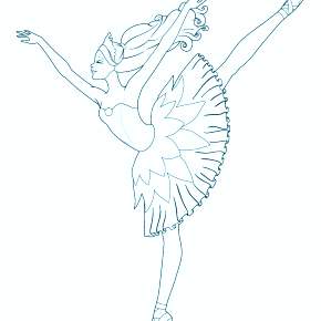 Раскраска Балерина Раскраска Балерина