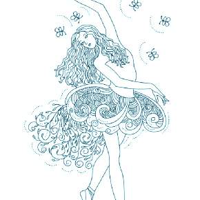 Раскраска Балерина Раскраска Балерина