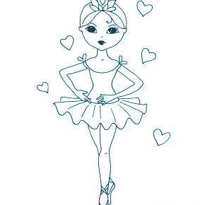 Раскраска Балерина Раскраска Балерина