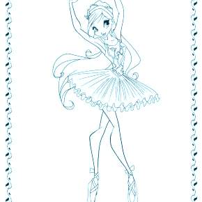 Раскраска Балерина Раскраска Балерина