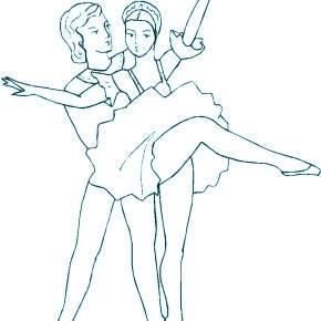 Раскраска Балерина Раскраска Балерина