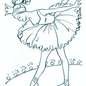 Раскраска Балерина Раскраска Балерина