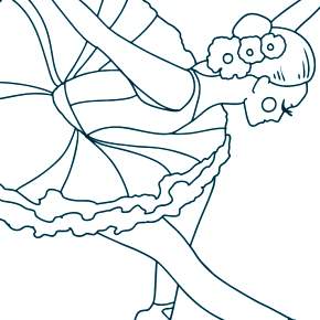 Раскраска Балерина Раскраска Балерина