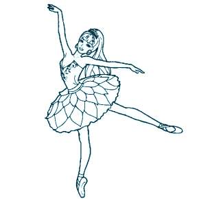 Раскраска Балерина Раскраска Балерина