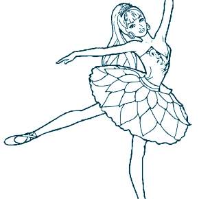 Раскраска Балерина Раскраска Балерина