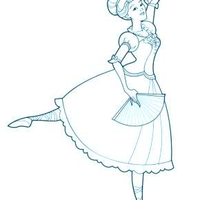 Раскраска Балерина Раскраска Балерина