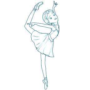 Раскраска Балерина Раскраска Балерина
