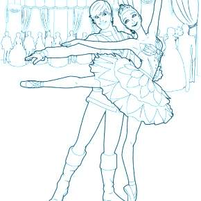 Раскраска Балерина Раскраска Балерина