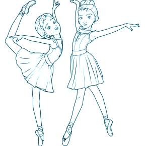 Раскраска Балерина Раскраска Балерина