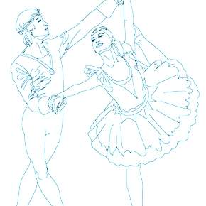 Раскраска Балерина Раскраска Балерина