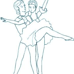 Раскраска Балерина Раскраска Балерина