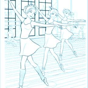 Раскраска Балерина Раскраска Балерина