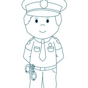 Раскраска Полицейский