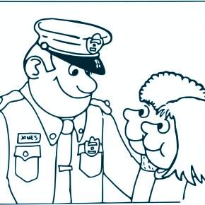 Раскраска Полицейский