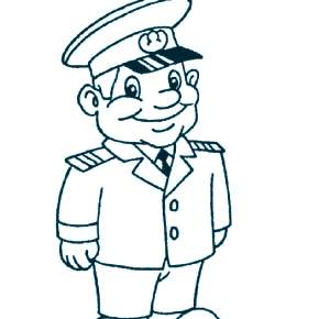 Раскраска Полицейский