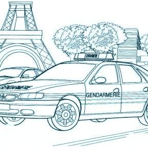 Раскраска Полицейский