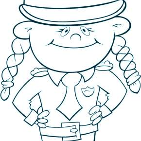 Раскраска Полицейский