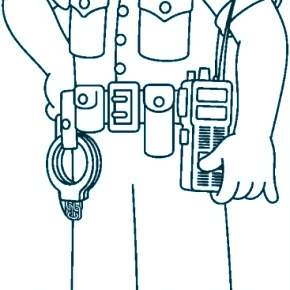 Раскраска Полицейский