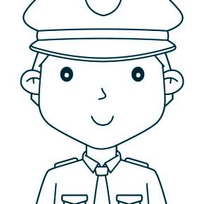 Раскраска Полицейский