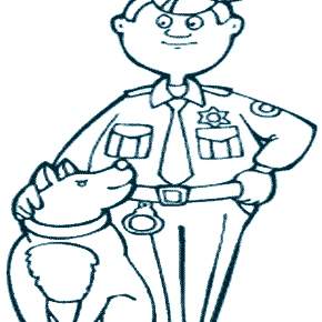 Раскраска Полицейский