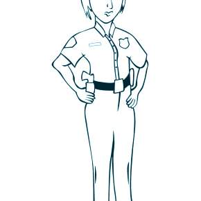 Раскраска Полицейский