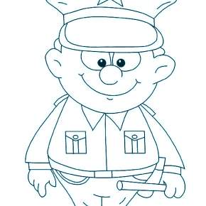 Раскраска Полицейский