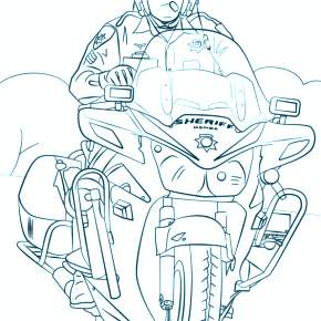 Раскраска Полицейский