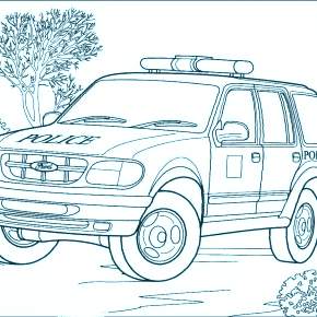 Раскраска Полицейский