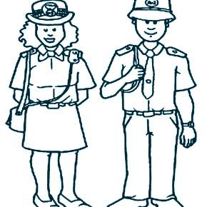 Раскраска Полицейский