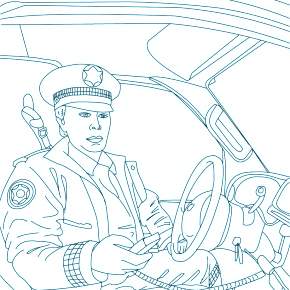 Раскраска Полицейский