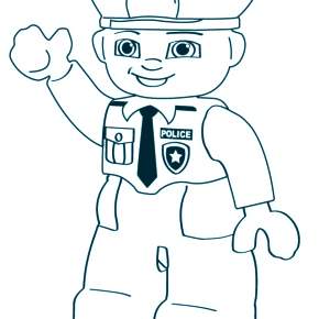 Раскраска Полицейский