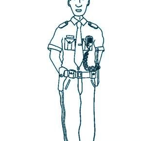 Раскраска Полицейский