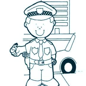 Раскраска Полицейский