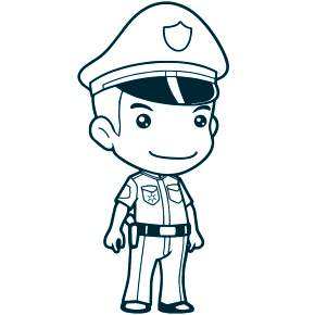 Раскраска Полицейский