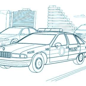 Раскраска Полицейский