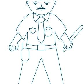 Раскраска Полицейский