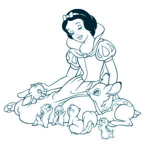 Раскраска Белоснежка