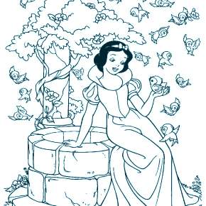 Раскраска Белоснежка