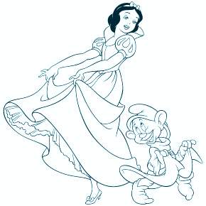 Раскраска Белоснежка