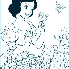 Раскраска Белоснежка