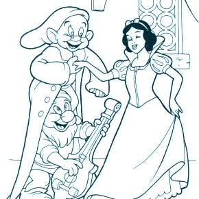 Раскраска Белоснежка