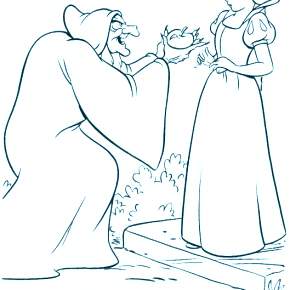 Раскраска Белоснежка