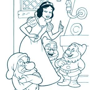 Раскраска Белоснежка