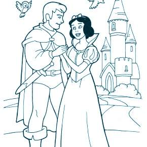 Раскраска Белоснежка