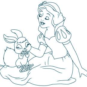 Раскраска Белоснежка