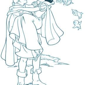 Раскраска Белоснежка