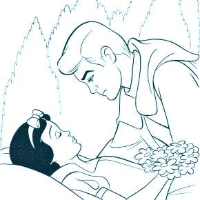 Раскраска Белоснежка