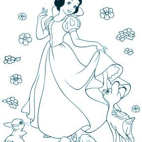 Раскраска Белоснежка
