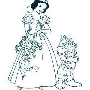 Раскраска Белоснежка