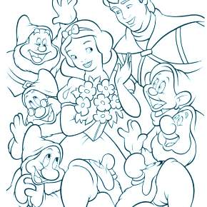 Раскраска Белоснежка